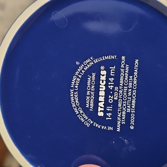 Starbucks Easter Spring 2021 Blue Bunny Ceramic Coffee Mug 14 Oz - Picture 4 of 11